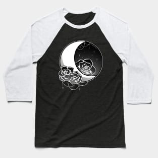 Midnight Rose Moon Baseball T-Shirt